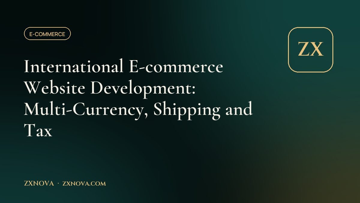 International E-commerce Website Development: Multi-Currency, Shipping and Tax